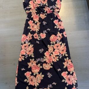 Old Navy Floral Maxi Dress - Navy and Pink